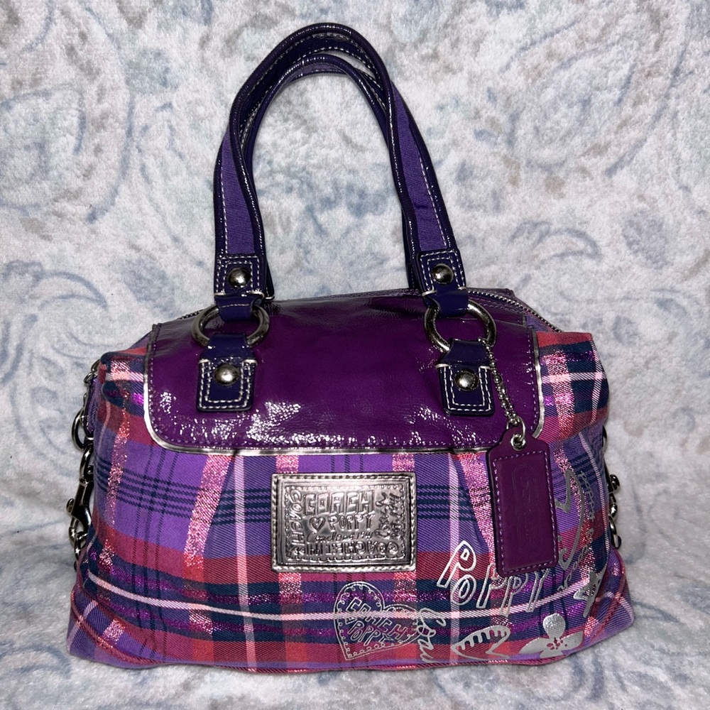 Coach Poppy Tarton 2-way Handbag